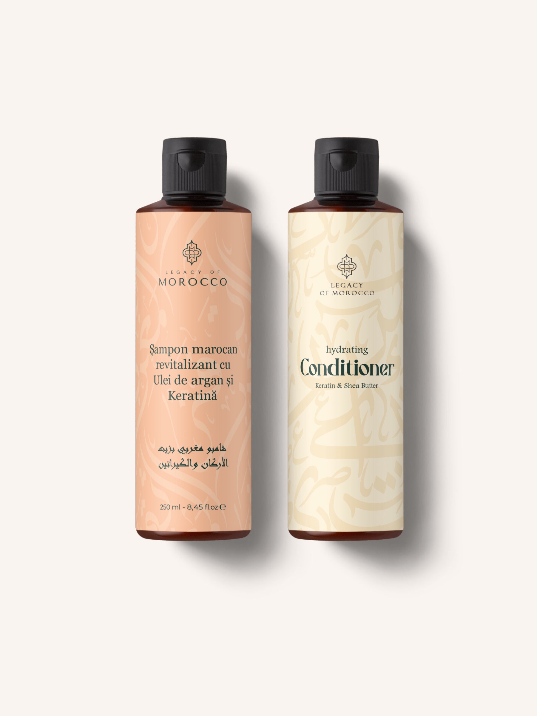 Moroccan Shampoo and Conditioner with Argan Oil and Keratin