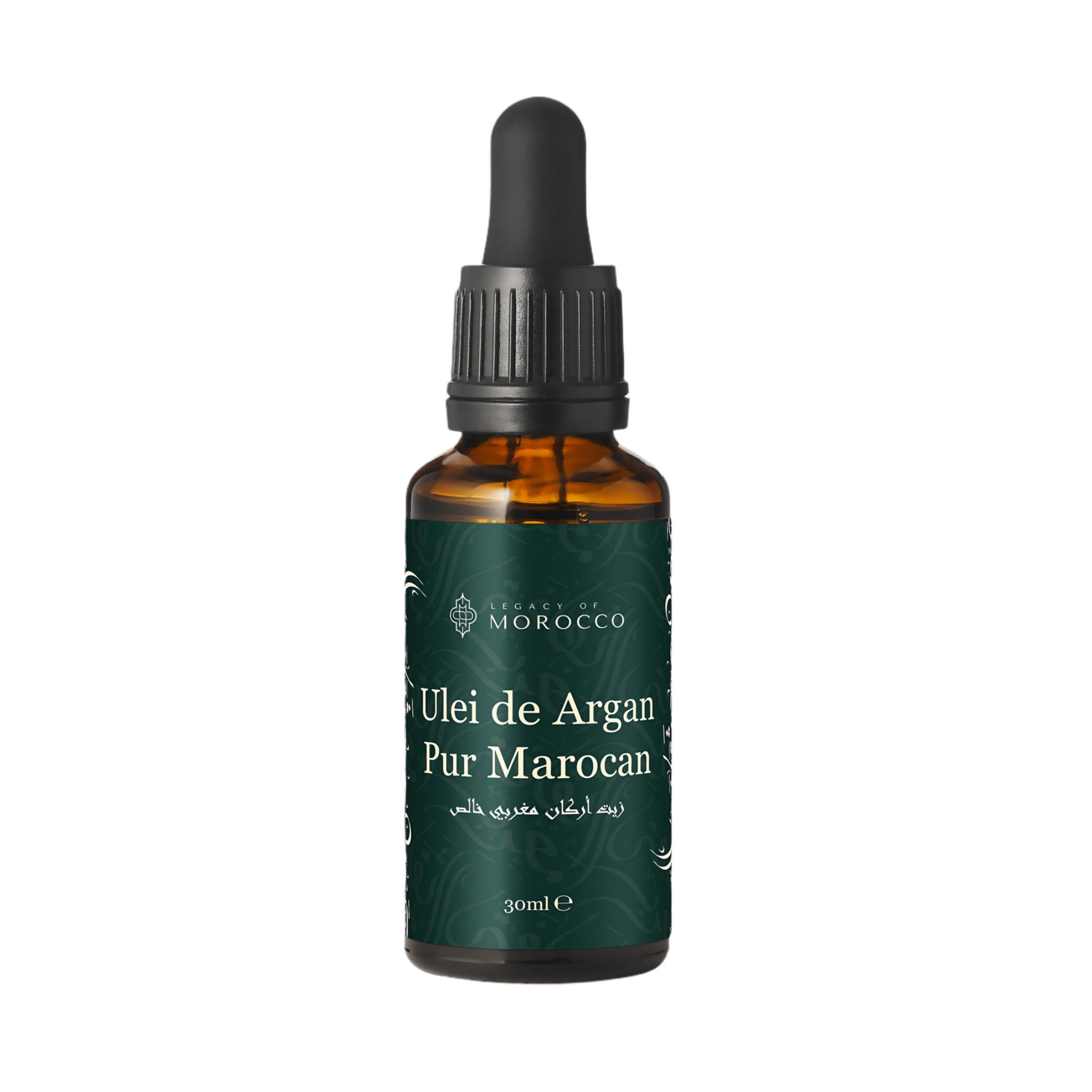 Sticluță de ulei de argan pur Pure Argan Elixir, presat la rece, brand Legacy of Morocco.
